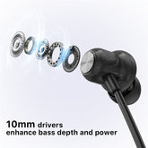 echelon FitFlex Neckband Bluetooth Earbuds - BlackEchelon